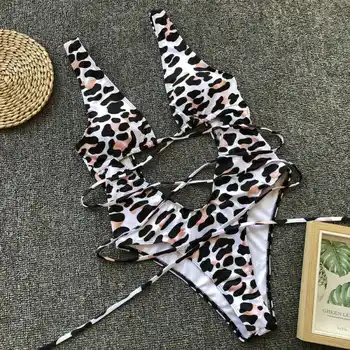 Las mujeres de las Niñas de Una sola Pieza del Traje de baño ropa de playa Sexy de la Serpiente de la Impresión del Leopardo de trajes de baño Verano monokini bikini traje de Baño