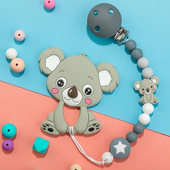 38 Opciones de Koala Cadena de Chupete Dentición Juguetes Para recién Nacidos Personalizados Pezón de la Cadena de PVC Libre de Silicona Dropship
