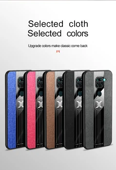 Caja del teléfono Para el Xiaomi Redmi Nota 9 S Funda de Negocios de Lujo tejido de la Piel-patrón Para el Redmi 7 8 8C 9A 9C 10 VECES de la Cubierta del Ise