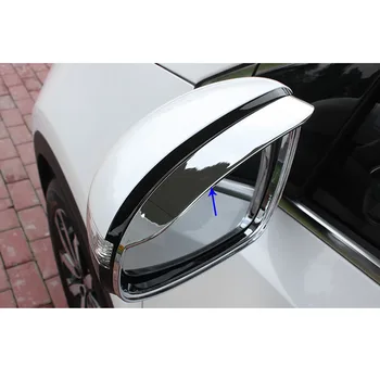 Posterior del coche Retrovisor del Lado del Espejo de cristal marco embellecedor protector de Lluvia Visera Sombra ABS Ronda 2pcs para Kia Sportage KX5 2016 2017 2018