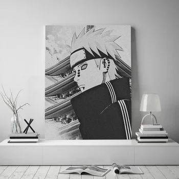 El dolor Granulada sentido de Naruto Anime Póster Enmarcado Lienzo Bastidor de Madera de la Pintura de la Pared del Arte de la Decoración de la Sala de Estudio de la Decoración del Hogar Impresiones