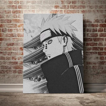 El dolor Granulada sentido de Naruto Anime Póster Enmarcado Lienzo Bastidor de Madera de la Pintura de la Pared del Arte de la Decoración de la Sala de Estudio de la Decoración del Hogar Impresiones
