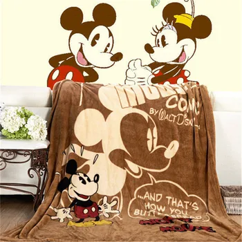 Disney Manta de Mickey Minnie puntada Congelados de Franela Suave de dibujos animados manta para Niños en Sofá Cama Sofá niños manta de lana