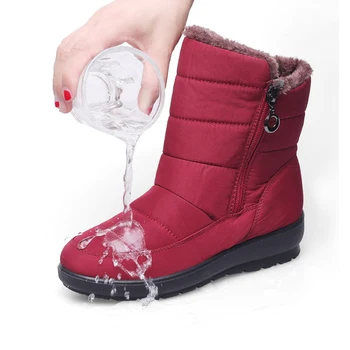 TIMETANG 2021 La nueva antideslizante impermeable botas de invierno además de terciopelo de algodón de las mujeres zapatos de luz cálida de gran tamaño 41 42 nieve bootsE1872