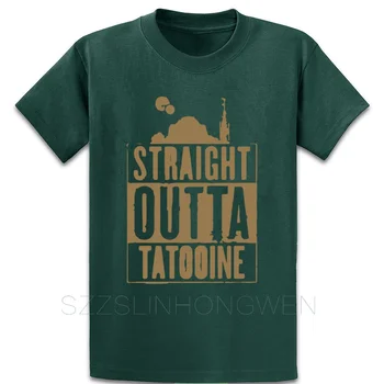 Straight Outta Tatooine Camiseta Camiseta Nueva de la Moda Más Tamaño S-5XL de Punto de Ajuste de Estilo de Verano Tendencia Kawaii Camisa