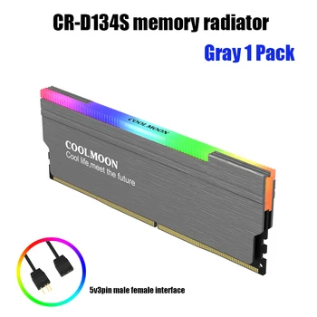 Coolmoon Memoria Chaleco RGB, RAM de la Disipación de Calor, 5V 3 patillas ARGB MB de SINCRONIZACIÓN , CR-D134S