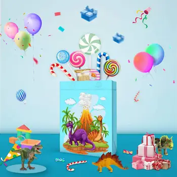 10 piezas de Dinosaurios fuentes del Partido a Favor de las Bolsas Reutilizables Dino Regalo Bolsas bolsitas de dulces para los Niños Chicos Dinosaurio Tema de la Fiesta de Cumpleaños