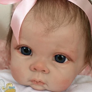 De 22 Pulgadas Reborn Doll en Blanco Kit Realista Recién nacido bebe reborn kits de recién nacido molde de la muñeca con Cuerpo de Tela sin terminar DIY juguetes