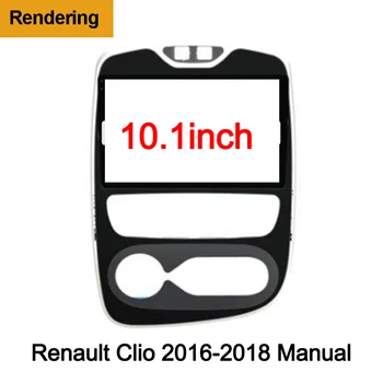 2Din DVD del Coche de Marco Enchufe de Audio de Montaje Adaptador de Tablero juegos de molduras Salpicadero Panel de 10,1 pulgadas Para Renault Clio 2013-2018 Doble Reproductor de Radio