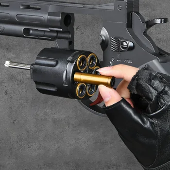 Pequeña Luna Revólver, la Pistola de Agua a Tirar Shell Zp5 Mano Agarra Modelo de Manual de Lanzamiento de Crystal Bomba Niños y los Juguetes de los Niños