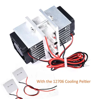 Semiconductores de Refrigeración del Chip Kit de Bricolaje Refrigerador de Aire Acondicionado Refrigerado por Agua 12V Chiller con 2PCS 12706 Peltier