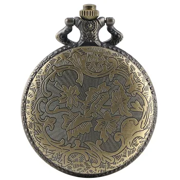 Vintage Dinosaurio Diseño del Collar del Reloj de Bolsillo de Bronce Suéter Cadena Colgante de Bolsillo de Cuarzo Reloj de Regalos para los Niños de las Mujeres de los Hombres