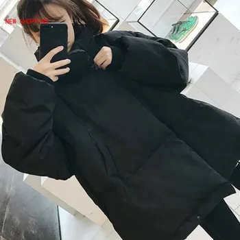 Cálida Chaqueta de las Mujeres del Otoño Abrigo de Invierno Espesar Estudiante de Algodón-acolchado Jackest coreano de gran tamaño Suelto Corta el Pan Abrigo Parkas