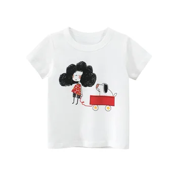 La Muchacha de los niños Camiseta de Verano de Bebé de Algodón Tops Niño Camisetas Ropa de Niños Ropa de camisetas de Manga Corta ropa Casual