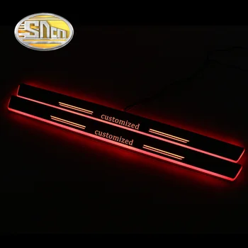 SNCN 4PCS Acrílico Movimiento LED de Bienvenida Coche de Pedales de desgaste de la Placa de Pedal Umbral de la Puerta de la Vía de la Luz Para Mercedes Benz X164 X166 GL350 GL450