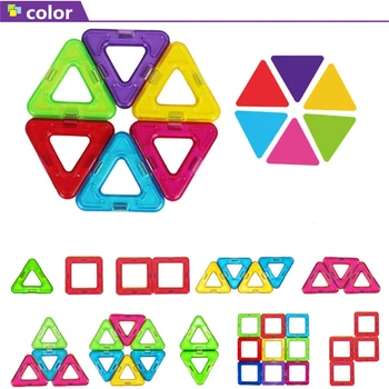 26pcs Mini Magnética de diseño de Construcción de Diferentes Colores de Plástico Constructor Magnético de Juguete Para los Niños Regalo de Navidad