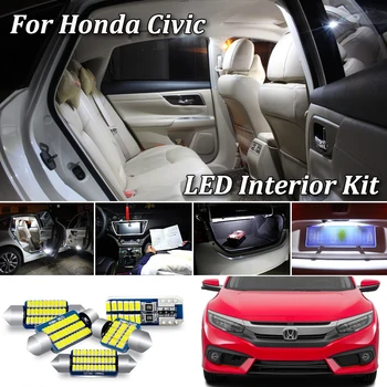 Canbus led de la luz interior Kit Para Honda Civic EG, EK 3D 4D 5D 10 Sedán Coupé Escotilla interior led luz de la Placa de Licencia (1992-2020)