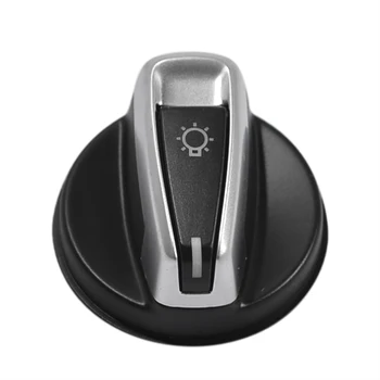 Coche de Cromo AUTO Cabeza de Luz Interruptor de Botón de Rotación Para BMW 1 E88 E82 3 E90 E91 X1 E84 Control de la Cabeza Konb Luz del Botón de Interruptor de la Lámpara
