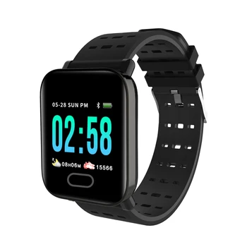 Reloj inteligente A6 Hombres Mujeres Monitor de Frecuencia Cardíaca Presión Arterial Impermeable de la Pulsera Inteligente Smartwatch Reloj Para IOS de los teléfonos Android