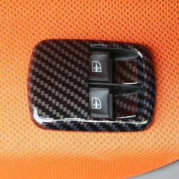2 piezas de Acero Inoxidable de los Accesorios del Coche Para Mercedes Nuevo Smart 453Fortwo Forfour-2018 Coche Panel de Control de Windows Botón de la etiqueta Engomada