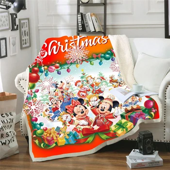 Disney Navidad Manta de Mickey Minnie Manta Regalos Bebé de la Felpa de la Manta de Tiro Sofá Cama Cubierta de ropa de Cama para Niños Niñas Niños