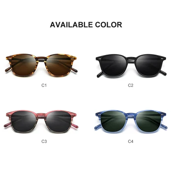 HEPIDEM Acetato de Gafas de sol Polarizadas 2020 Hombres de Moda de Lujo de la Marca del Diseñador Retro Vintage Plaza de Gafas de Sol para Mujer 9128