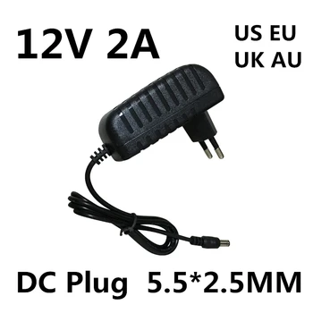 12V 2A fuente de Alimentación AC/DC Adaptador de corriente 12V2A Para la Seguridad del CCTV de la Cámara del Sistema de DVR NVR Convertidor de NOSOTROS/ Enchufe de la UE adaptador de Cargador
