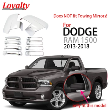 La lealtad de Cromo de partes de Automóviles para el año 2013 2016 2017 2018 DODGE RAM 1500 Lado del Espejo de la Vista + 4 Cubierta de la Manija de la Puerta de Coche de Estilo
