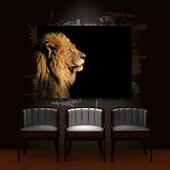 Embelish 1 Piezas de Gran Macho de León Africano Animales de la Pared Carteles Para la Sala de estar HD de Impresión de la Lona Pintura al Óleo Decoración del Hogar, Obras de arte