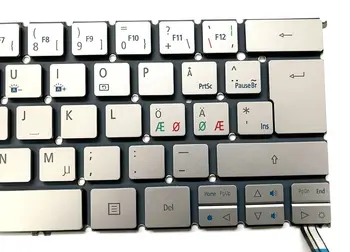Nueva Genuino Nórdicos Escandinavos Plata teclado para Acer Aspire S7-391 S7-392 Retroiluminada de MP-12C56DNJ4421