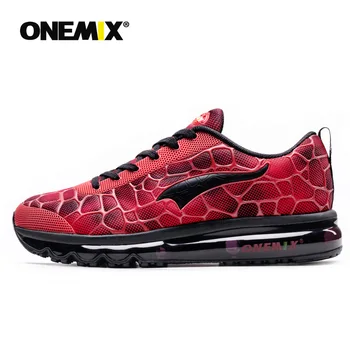 ONEMIX Hombres Nuevos Zapatos para Correr Cojín de Aire de Choque de los Deportes al aire libre Zapatos de Absorción Transpirable Atlético de Jogging Zapatos Zapatillas de deporte de la Luz