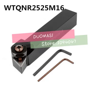 WTQNR2525M16 25*25mm Torno Metal de Corte Herramientas de Máquina de Torno CNC, Herramientas de Torneado Externo Torneado soporte de la Herramienta W-Tipo de WTQNR /L