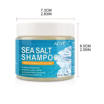 Sal Natural de Mar lave el Cabello con Champú Champú de Tratamiento para la Psoriasis del cuero Cabelludo Picazón