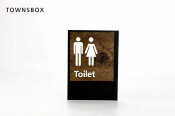 Acrílico WC Puerta de la Señal de Baño Señalización Placa Mujer Hombre Signo de la Placa Montada en la Pared del WC de la Junta de Lavado Sala de Signo etiqueta Engomada de la Pared Pegajosa de la Tarjeta de