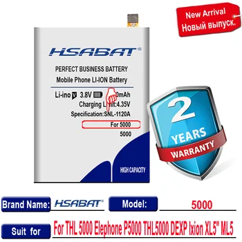 HSABAT 6500mAh la Batería del Teléfono Móvil de THL 5000 THL5000 elephone p5000 DEXP Ixion XL5