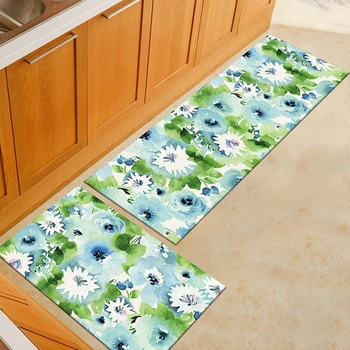Nórdicos Impresión Felpudo Antideslizante alfombra de Piso de la Cocina de Larga Entrada por la Alfombra Alfombra del Dormitorio de la Mesilla de MatsWelcome Puerta Estera al aire libre