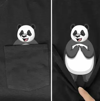 Halloween Camiseta de verano de dibujos animados panda impreso t-shirt hombres para mujeres camisetas tops de algodón negro camisetas de Moda de manga Corta