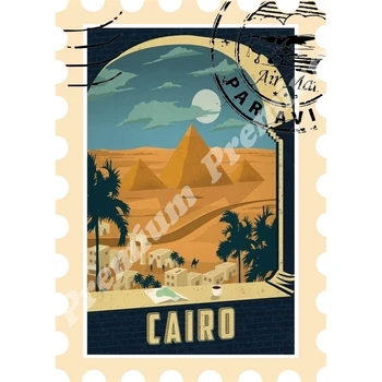 Egipto vinilo de recuerdos imán turístico vintage poster