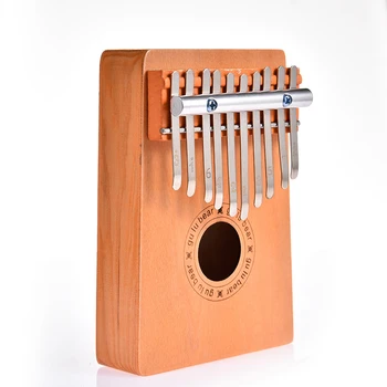 10 Teclas De Piano De Madera De Caoba, Cuerpo De Instrumentos Musicales Con El Aprendizaje De La Libreta De Martillo Para Principiantes Kalimba Bolsa