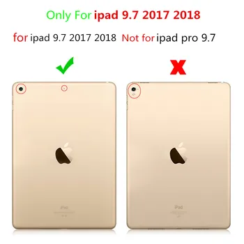 Caso para el iPad de 9,7 2018 cubierta,Ultra Slim de suspensión Automática de la Cubierta para el iPad de 9,7 pulgadas de 2017&2018 Liberación. modelo A1823 A1893 A1954+película+lápiz