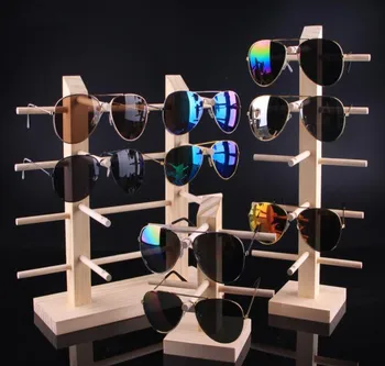 Nueva llegada de Múltiples Capas de Gafas de Sol Gafas de Madera Natural Soporte de Exhibición Estante de Exhibición de la joyería, Espectáculo de Stand de la pulsera de la Titular de Rack