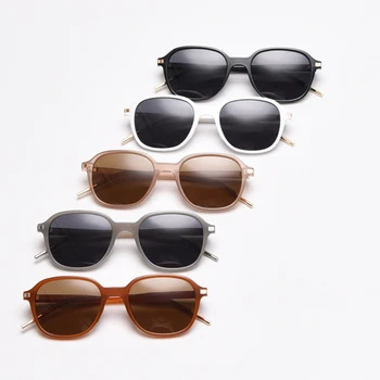 Peekaboo cuadrado negro gafas de sol polarizadas hombre uv400 conducción femenina gafas de sol para los hombres tr90 ultraligero blanco estilo coreano