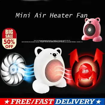 Linda caliente Mini Calentador Eléctrico de Aire del Radiador Calentador de Ventilador Soplador de aire Caliente de la Oficina de 350W de Invierno