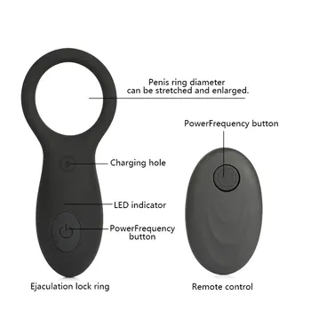 El Anillo de pene Vibrador Vibrador Polla Anillo de Control Remoto Juguetes Sexuales para Adultos Hombres Par Estimulador de Clítoris Retraso anillo de pene