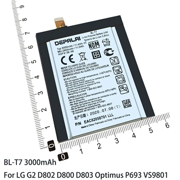 BL-T7 BL-T8 BL-T9 batería BL-T32 Batería Para LG G2 D802 D800 D803 Optimus D950 D955 D958 D959 Google Nexus5 D820 G6 G600 H870 Baterías