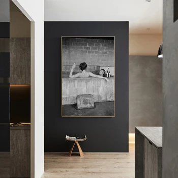 Película antigua en Blanco y Negro Lienzo de Pintura de Arte de Afiches Impresiones Escandinavos Retrato de la Pared del Arte de la Imagen para la Sala de estar Decoración para el Hogar