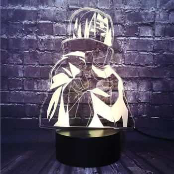Japón Anime 3D de Creative Naruto Sasuke Uchiha Itachi LED de la Decoración de la Habitación de 7 Cambio de Color de la Mesa de Luz de la Noche Fiesta de Cumpleaños de la Diversión de la lámpara