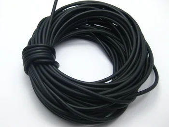 10 Metros de Negro 3 mm de Caucho Sólido de la Joyería de Cadena de Cable para Colgantes