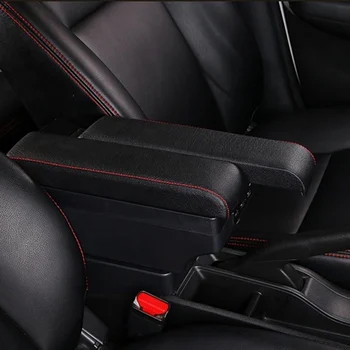 Para Mitsubishi Colt apoyabrazos cuadro universal coche del centro de la modificación de consolas accesorios doble planteado con USB 2005-2020